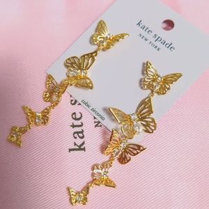 NWT Kate Spade Social Butterfly 🦋 Linear Drop Earrings